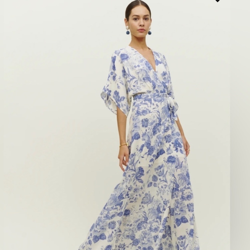 Reformation Blue Floral Maxi Dress
